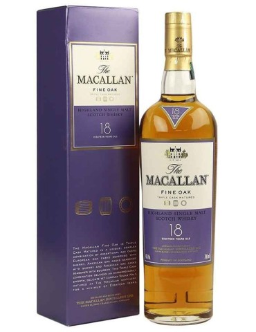 Whisky Macallan 18 Anni Fine Oak - 0,70 lt. ( NON DISPONIBILE )