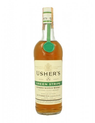 Whisky Usher's Green Stripe Blended J&G. Stewart  0,75 lt.