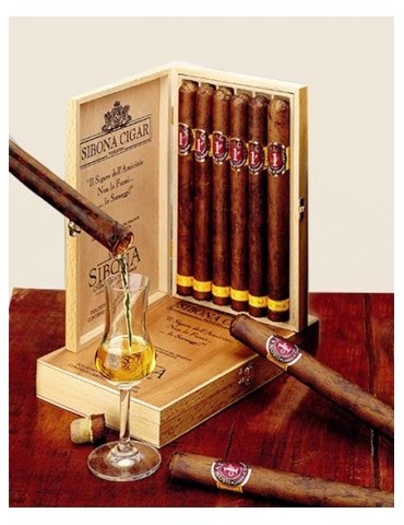 Grappa Sibona Cigar Scatola Legno 6 x 0,40 lt.( Dolcetto/Barbera/Moscato)